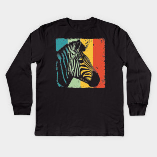 Colorful Zebra Pop Art | Safari Animal Print for Kids Kids Long Sleeve T-Shirt
