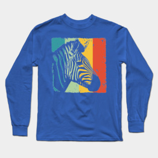 Colorful Zebra Pop Art | Safari Animal Print for Kids Long Sleeve T-Shirt