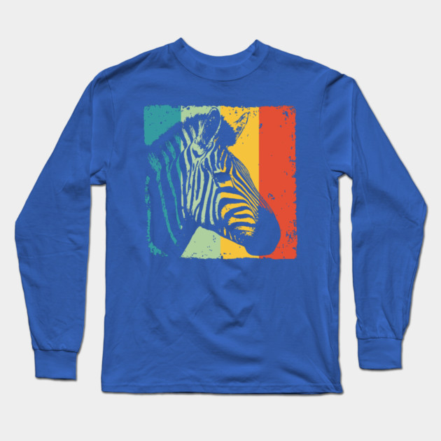 Colorful Zebra Pop Art | Safari Animal Print for Kids Long Sleeve T-Shirt by TuncGK