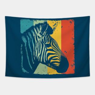 Colorful Zebra Pop Art | Safari Animal Print for Kids Tapestry