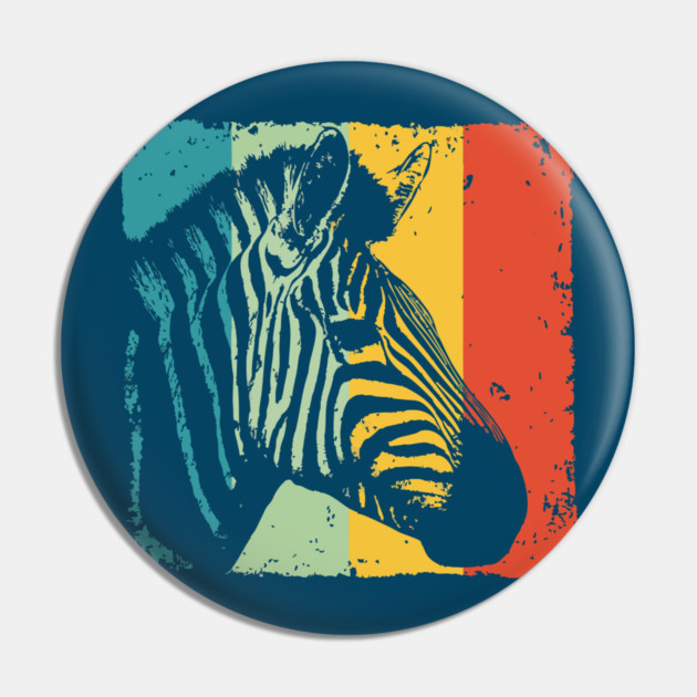 Colorful Zebra Pop Art | Safari Animal Print for Kids Pin by TuncGK
