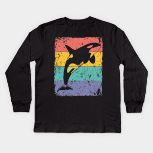 Majestic Orca Pop Art | Killer Whale for Kids Kids Long Sleeve T-Shirt