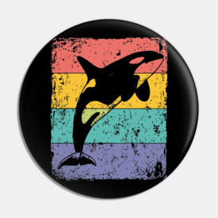 Majestic Orca Pop Art | Killer Whale for Kids Pin