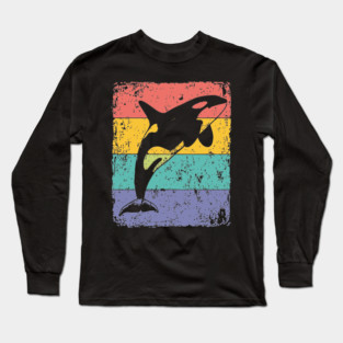 Majestic Orca Pop Art | Killer Whale for Kids Long Sleeve T-Shirt