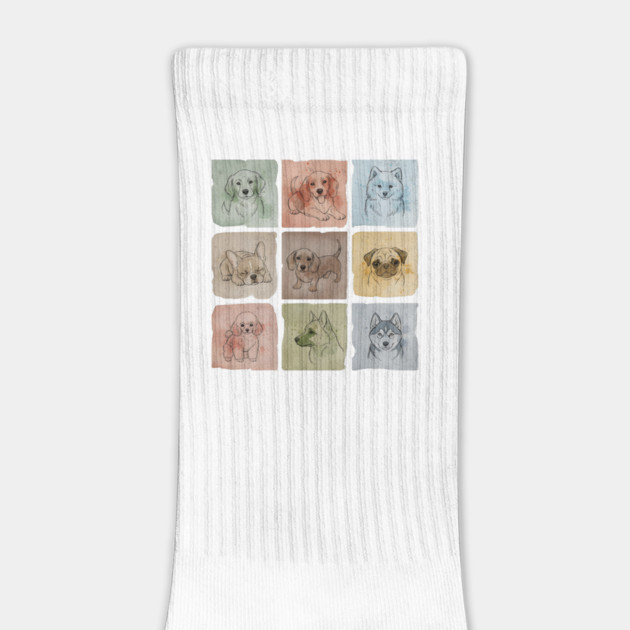 Cute Puppy Breeds Grid Design by Designed By Marty