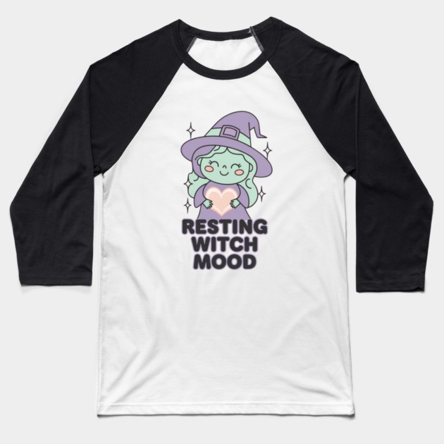 Resting Witch Mood Baseball T-Shirt by Fauzi's Store