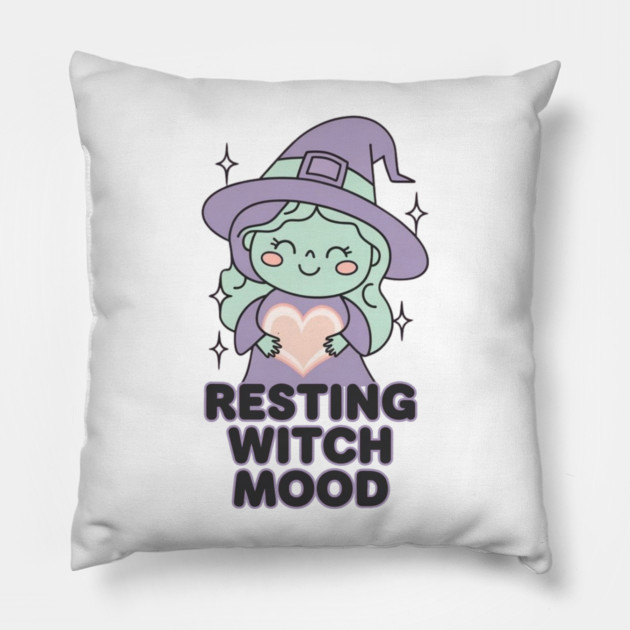 Resting Witch Mood Pillow by Fauzi's Store