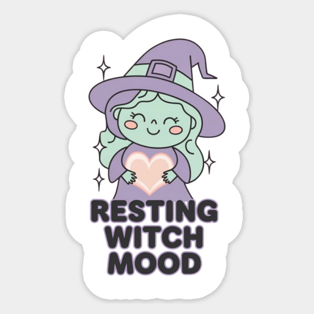 Resting Witch Mood Sticker by Fauzi's Store