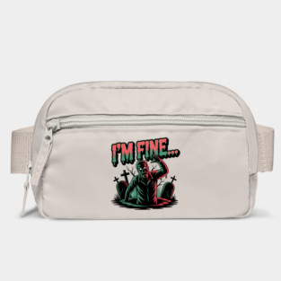 I'm Fine Zombie Funny Halloween Design Bag