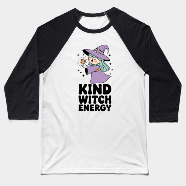 Kind Witch Energy Baseball T-Shirt by Fauzi's Store