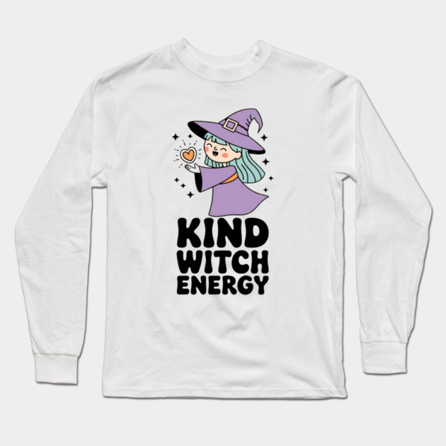 Kind Witch Energy Long Sleeve T-Shirt by Fauzi's Store