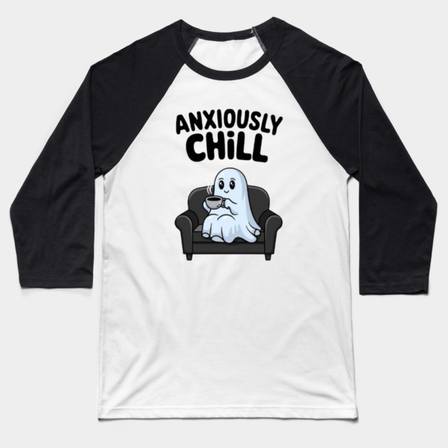 Anxiously Chill Baseball T-Shirt by Fauzi's Store