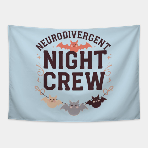Neurodivergent Night Crew Tapestry by Fauzi's Store