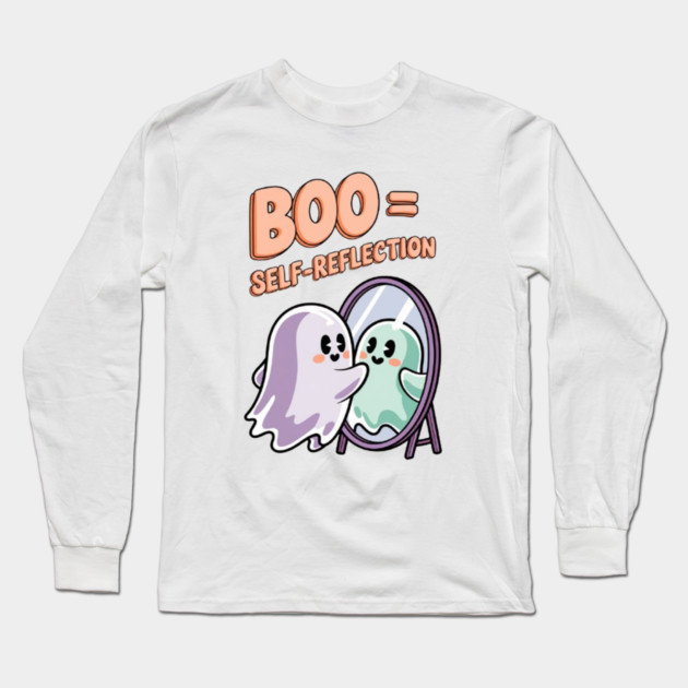 Boo = Self-Reflection Long Sleeve T-Shirt by Fauzi's Store