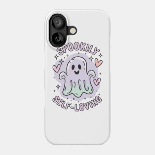 Spookily Self-Loving – Pastel Ghost Self Care Halloween Phone Case