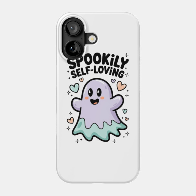 Spookily Self-Loving – Cute Kawaii Ghost Mental Health Phone Case by Fauzi's Store