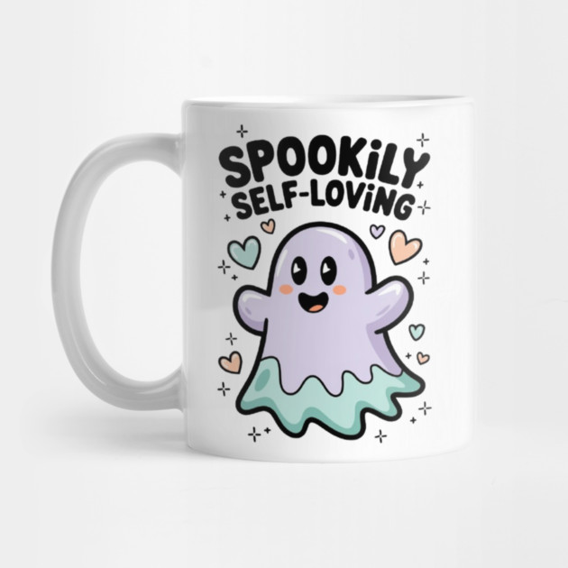 Spookily Self-Loving – Cute Kawaii Ghost Mental Health by Fauzi's Store