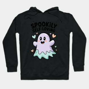 Spookily Self-Loving – Cute Kawaii Ghost Mental Health Hoodie