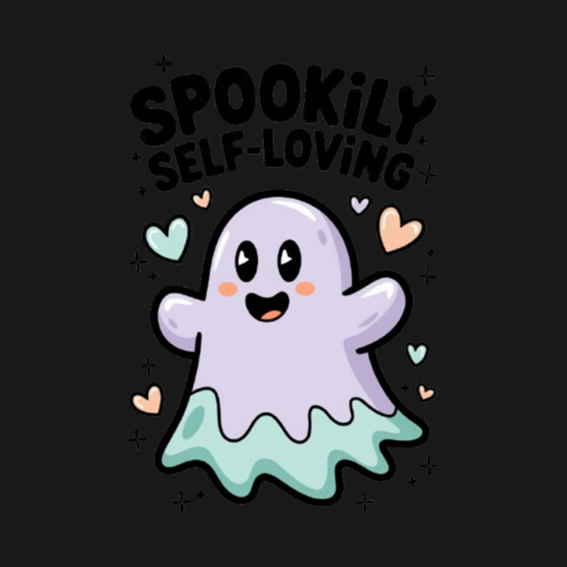 Spookily Self-Loving – Cute Kawaii Ghost Mental Health by Fauzi's Store