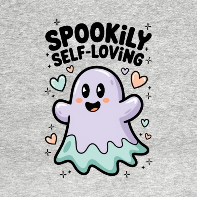 Spookily Self-Loving – Cute Kawaii Ghost Mental Health by Fauzi's Store