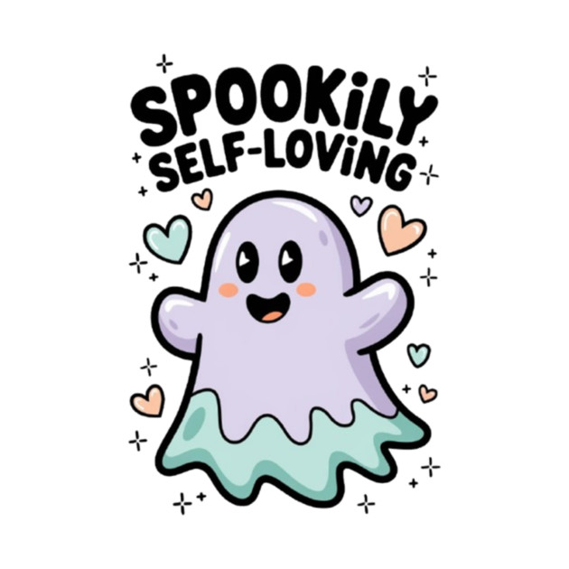 Spookily Self-Loving – Cute Kawaii Ghost Mental Health by Fauzi's Store