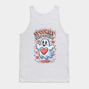 Spookily Self-Loving – Heartwarming Ghost Self Love Halloween Tank Top