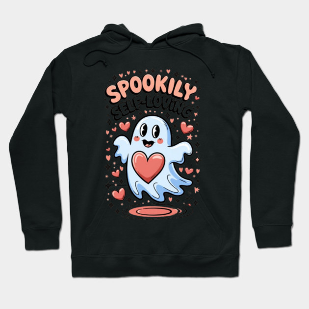 Spookily Self-Loving – Heartwarming Ghost Self Love Halloween Hoodie by Fauzi's Store