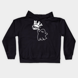 Hey Booo Cute Halloween Ghost Kids Hoodie