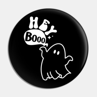 Hey Booo Cute Halloween Ghost Pin