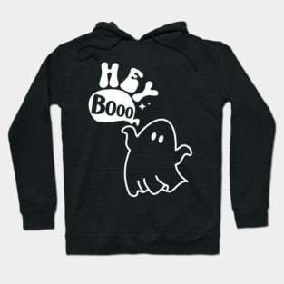 Hey Booo Cute Halloween Ghost Hoodie