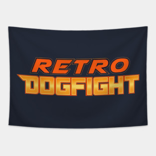 Retro Dogfight Logo Only Tapestry