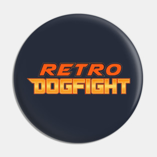 Retro Dogfight Logo Only Pin