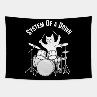 System Of-A-Down Rock Cat Tapestry