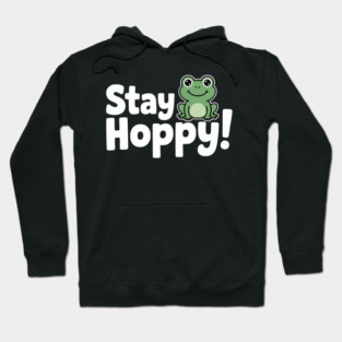 Stay Hoppy! Funny Frog Pun Hoodie