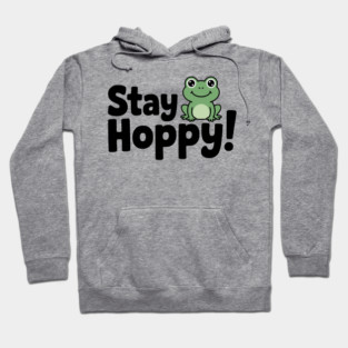 Stay Hoppy! Cute Frog Pun Hoodie