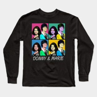 Donny And Marie Osmond 80s Pop Art Style - slogari-design #14 Long Sleeve T-Shirt
