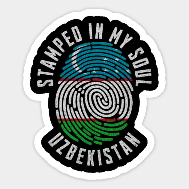 Stamped in My Soul Uzbekistan Flag Uzbek Pride Roots Magnet by Yesteeyear