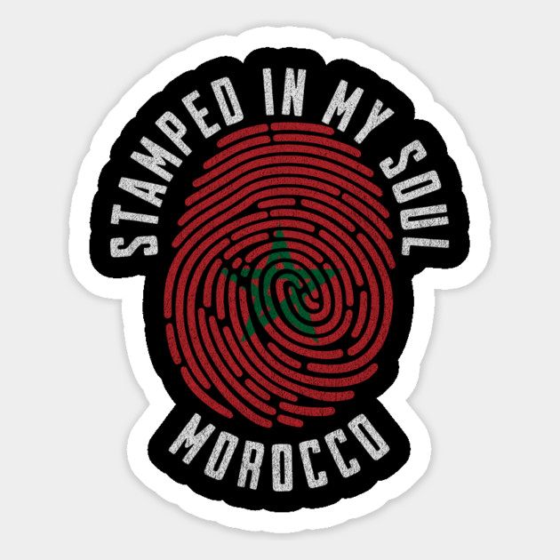 Stamped in My Soul Morocco Flag Design Moroccan Pride Magnet by Yesteeyear