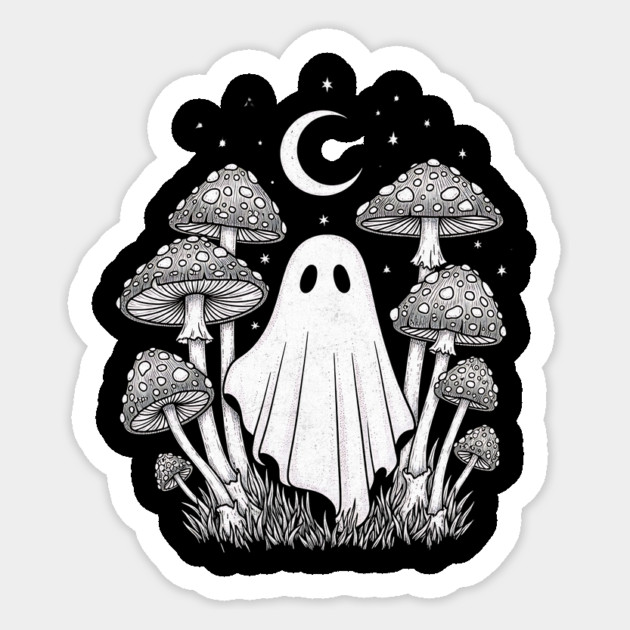 Spooky Mystical Forest Design Sticker by Designed By Marty