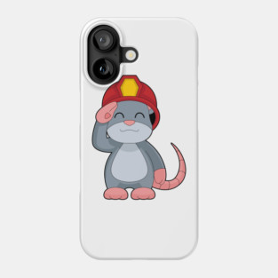 Mouse Firefighter Fire helmet Fire department Phone Case