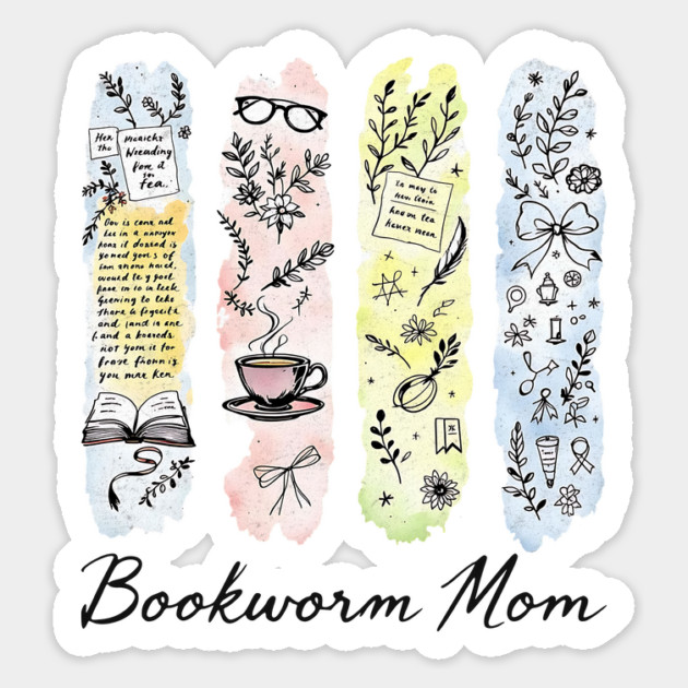 Bookworm Mom Design Magnet by Designed By Marty