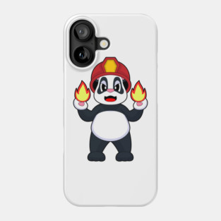Panda Firefighter Fire Fire department Phone Case