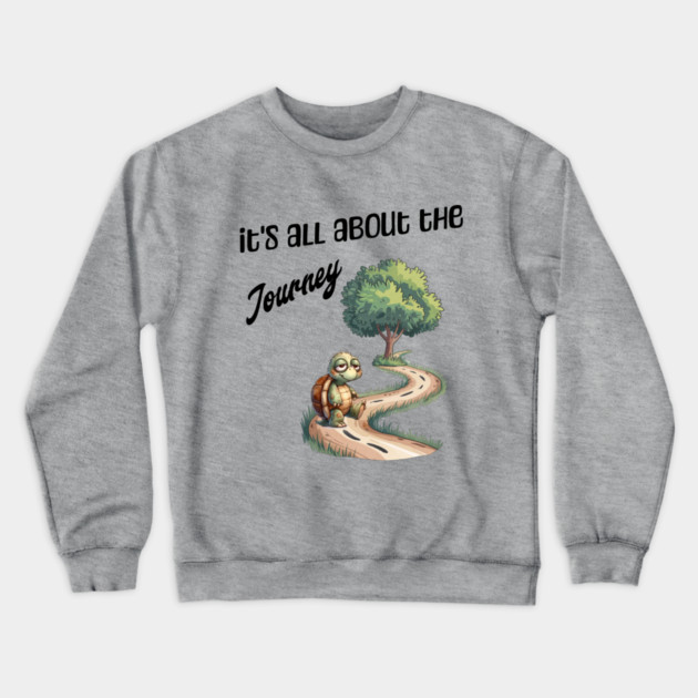 Happy Turtle Journey T-Shirt – Cute Slow Life Tee Crewneck Sweatshirt by Kathy Hawke