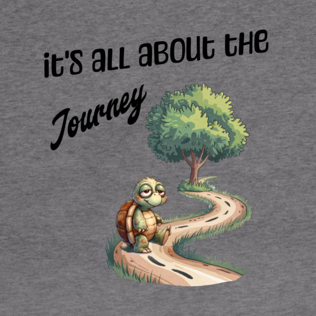 Happy Turtle Journey T-Shirt – Cute Slow Life Tee by Kathy Hawke