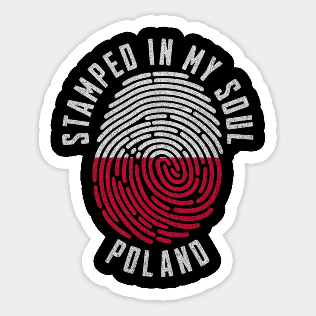 Stamped in My Soul Poland Flag Design Polish Pride Magnet by Yesteeyear