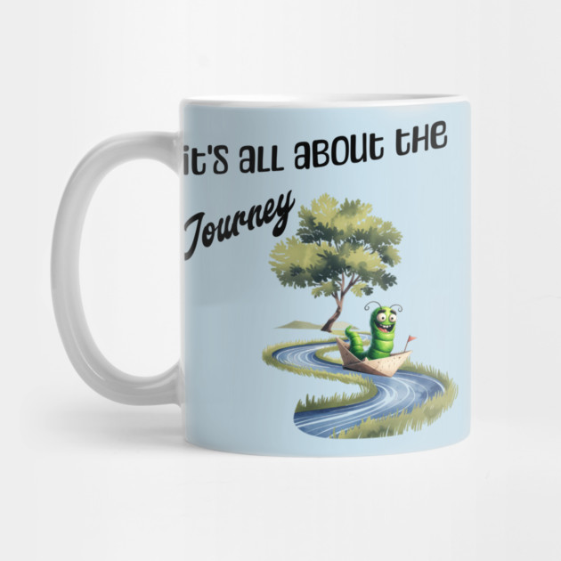 Happy Worm Journey T-Shirt – Cute River Adventure Tee by Kathy Hawke