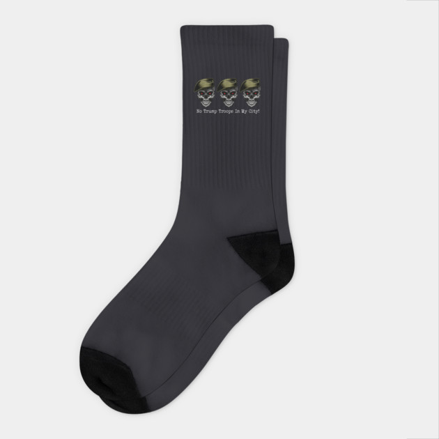 No Trump Troops In My City Socks by Charles's Store 8
