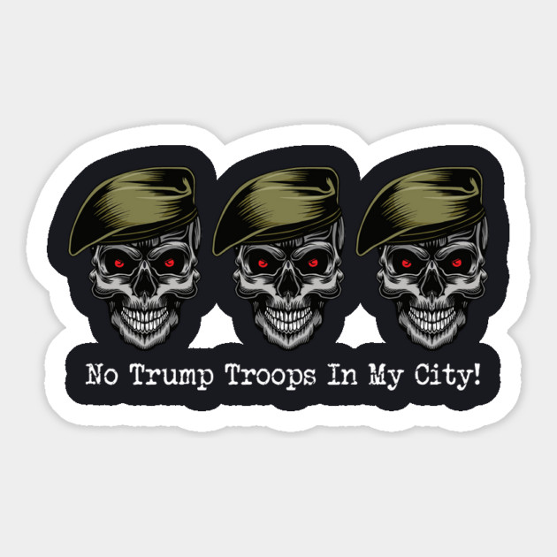 No Trump Troops In My City Magnet by Charles's Store 8