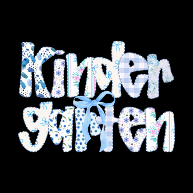 Preppy Kindergarten Teacher Team Bow Back to School Girls by Chi's Store 1