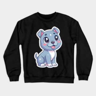 Adorable Blue Nose Pitbull Terrier Puppy Art Crewneck Sweatshirt